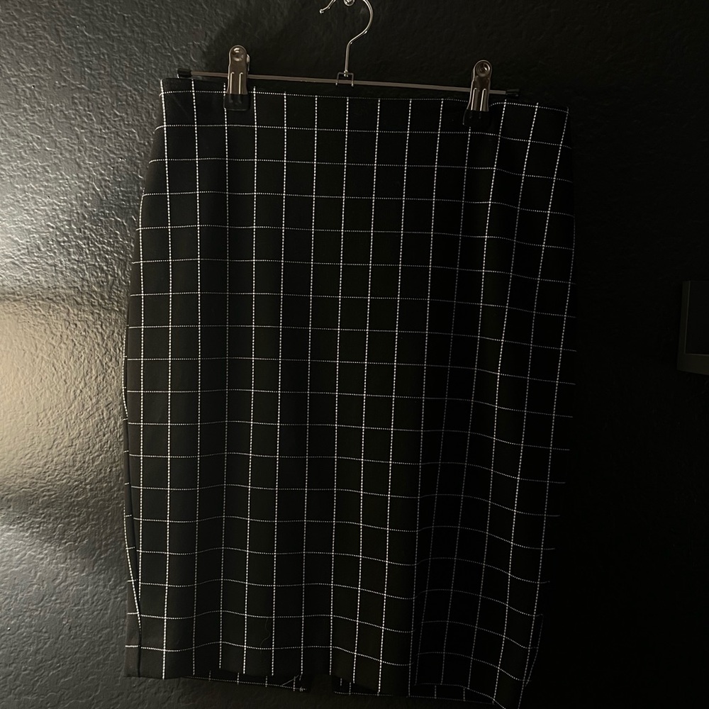 Express Stiched Windowpane High Waisted Pencil Skirt P04 - Picture 6 of 7